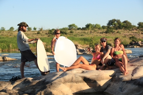 The use of reflectors can be helpful in reducing shadows...on the Llano River.